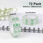 Bomei Pack 72rolls Crystal Clear Tape Refills  3 4 Inch X 1000 Inch 