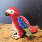 Vintage Steiff Lora 1961 Mohair Parrot With Original Tag