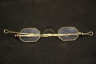 Antique Eyeglasses Solid 14k Gold Vintage Octagonal  19th Century 1800 s Glasses