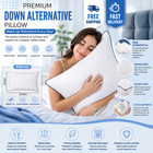 New Jollyvogue Hotel Collection Pillows Set Of 2 Queen White Down Alternative
