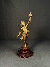 Antique French Mythology Bronze Cherub Angel Statue Signed Eutrope Bouret