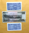 Korea Bank Notes obsolete lot Of 3 crisp Uncirculated item   538
