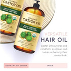 Premium Organic Castor Oil 100  Pure And Hexane-free Cold-pressed Beauty 16 Fl 