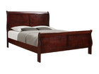 New Queen King Twin Full 4pc Cherry Brown Sleigh Bedroom Set Traditional B d m n