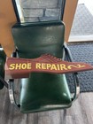 Vintage Wooden Shoe Repair Shop Sign Brown Shoe Shaped Advertising Plaque