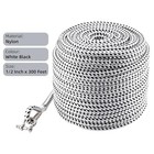 1 2 Inch X 300 Feet Boat Anchor Rope double Braid Nylon Anchor White black