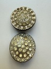 Lot Vintage Rhinestone Buttons All Sizes 13 Total  3262 