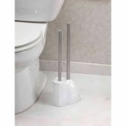 Toilet Brush Plunger Set Bathroom Cleaning Compact Stainless Steel Storage New