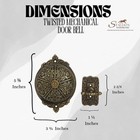 Stallon Hardware Antique Brass Twisted Door Bell With Vintage Decorative Door Ch