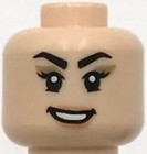 Lego New Minifigure Head Dual Sided Female Black Eyebrows Wink Open Mouth Part