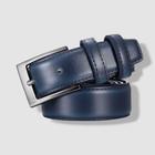 Mio Marino Men s Blue Navy Dual Loop Classic Prong Leather Belt - Size 34