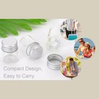 Jiuwu 24-pack 5ml Mini Bottles With Aluminum Screw-cap  Clear Small Glass Jars W