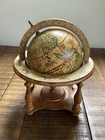 Vintage Old World Globe 11   x10    Wood Base With Zodiac Symbols -made In Italy