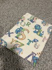 Vintage Baby Blanket And Pillow Case Cream Alphabet Theme Retro Kitsch Nursery