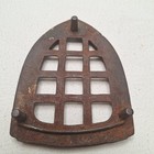 Antique Sad Iron Footed Cast Iron Lattice Trivet Used