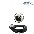2pc Nmo Antenna Vhf 136-155mhz Magnetic Mount Mini Uhf Cable For Mobile Radio