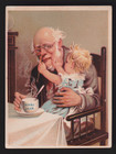 Royal Java Coffee Trade Card   Little Girl Busy At Bugging Poor Grandpa   K1110