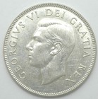 1951 Canada Silver 50 Cent Coin Half Dollar King George Vi Excellent Condition