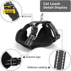 Reflective Kitten Harness And Leash Escape Proof With Car Seat Belt  Adjustable