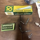 Vintage Speedball Linoleum Cutters  assortment  1--by Hunt Manufacturing