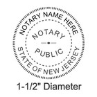 New Jersey Notary Public Embosser Seal  - Ideal Seal 1-5 8  Round Chrome