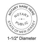 State Of New Jersey - Notary Public Embosser Seal  - Ideal Seal 1-5 8  Round