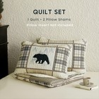 - Rustic Quilt Set  Cabin Lodge Christmas Bear Moose Deer Woodland Western Pa   