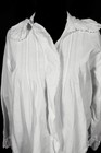 Antique French Edwardian White Cotton Blouse Size Large 42  Bust
