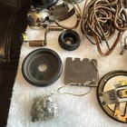 Antique Phone Parts Lot Early 1900   s Telephone Receivers Cords Candlestick Bells
