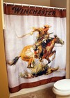Rivers Edge Rep-w1230r Winchester Shower Curtain 70  X 72  Western Cowboy Horse
