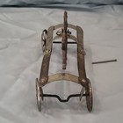 Vintage Cast Iron Horse   Jockey 4-wheel Pull Toy Vehicle Cart On Wheels