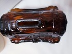 Vintage Rare Amber Glass Piggy Bank
