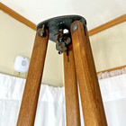 Vintage Wood Wooden Camera Tripod Transit Survey Floor 56 In Metal Feet Antique