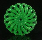 Chinese Old Rare Jade Jadeite Hand-carved Pendant Necklace Statue Flower