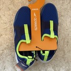Speedo Junior Aqua Sock Boys Water Shoes Blue Lime Green Size Large L 4-5 New