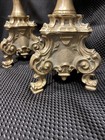 Beautiful Antique Brass Candle Holder 16 Inch Tall Very Heavy         Set Of 2 