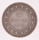 1873 Silver Newfoundland 50 Cents  b2607 