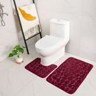 2pcs Bathroom Rug Bath Mat Set Soft Memory Foam Non-slip Bathroom Shower Rug