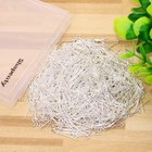 Shapenty 1000pcs Mini Metal Wire Eyepins Beading Small Open Eye 24mm  Silver 