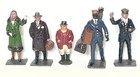 Vtg Lot 13 Cast Lead Johillco John Hill   Co Bird House Park Bench Signs Figures