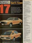 1972 Renault 15 17 Sports Coupe Front Wheel Drive 2-sided Original Print Ad