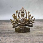 87g Ancient Chinese Handcrafted Brass Exquisite Thousand Hands Sculpture Gift 15