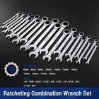 Workpro 22-piece Ratcheting Combination Wrench Set 72 Teeth Cr-v Metric   Sae
