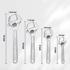 Workpro 4pc 6  8 10  12  Adjustable Wrench Set Forged Heat Treated Chrome-plated