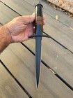 V-42 Us Special Forces Wwii Dagger Knife Double Edge Blade -resin Leather Handle