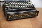 Royal Standard No 5 Typewriter Staircase Flatbed Art Deco Original Antique 1915