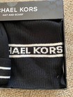 Michael Kors Hat And Scarf Set 34397c-001 Black   White One Size