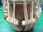 Antique Hand Turned Wooden African   Ethnic Bongo Drum  11     X  9     8 5 Lbs