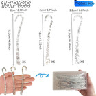 15-pack Antique Silver Metal Bookmarks With Loop And Hairpin Hook