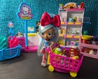 Shopkins Small Mini Mart Set lot With Doll And 40 Shopkins real Littles